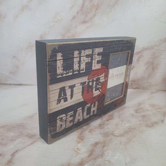 Life at the Beach Wood Box Photo Frame Home Decor Nautical Lobster - Picture 5 of 5